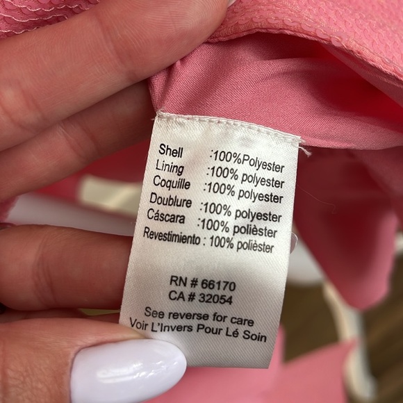 EUC Vineet Bahl Sequins Pink Wrap Dress - Picture 6 of 9